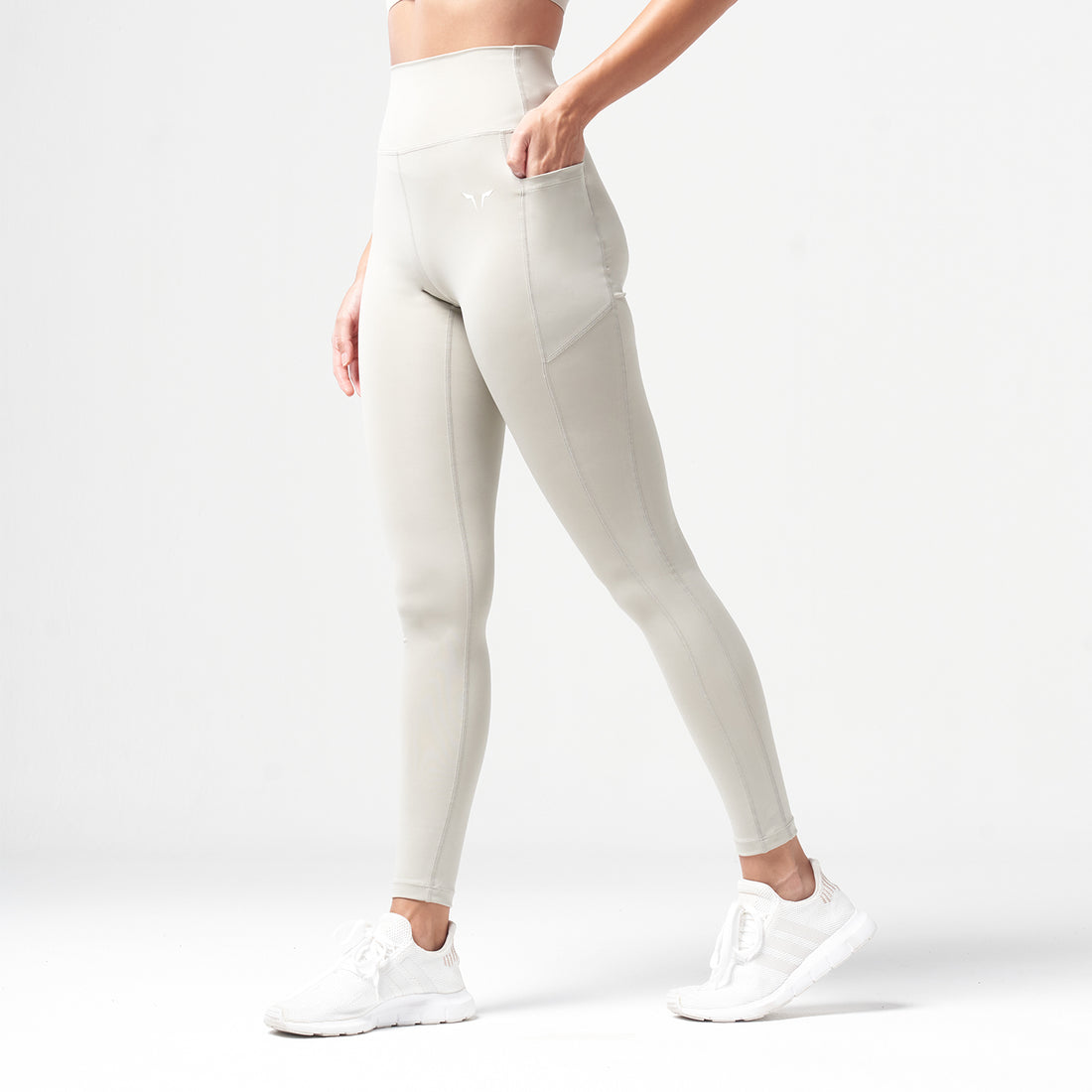 ESSENTIAL HIGH WAISTED LEGGINGS - WILLOW GREY